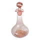 Pink glass decanter