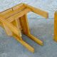 Paire de chaises modernistes bois design 1980
