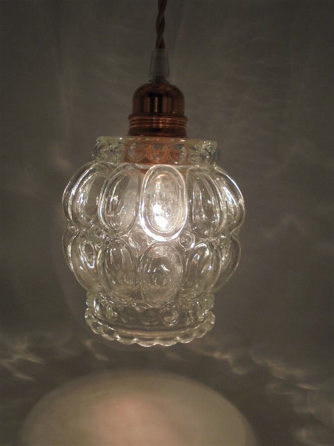 Set of 3 vintage hanging lamps
