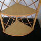 Rattan wall corner shelf