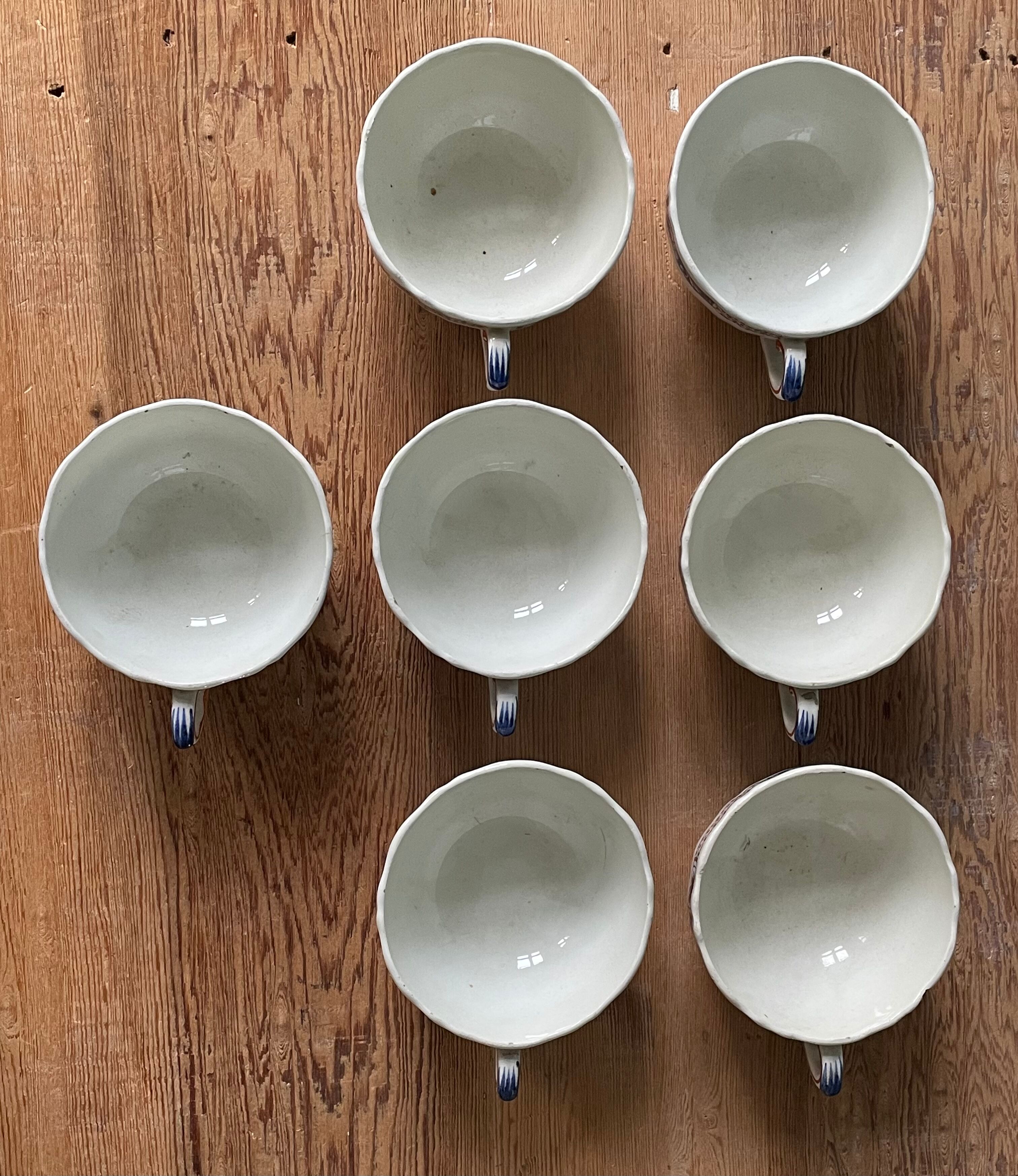 Coffee service Émile Bourgeois Grand Dépôt, décor Rouen XIXth