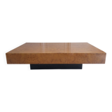 Wooden table with burl by Jean Claude Mahey