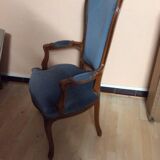 Velvet bedroom armchair