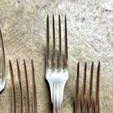 4 silver-plated forks