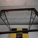 Table d'appoint en fer forgé vintage
