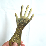 Brass hand bottle opener