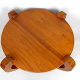 Pedestal Table, Solid Teak Coffee Table, Art Deco Colonial, c. 1930