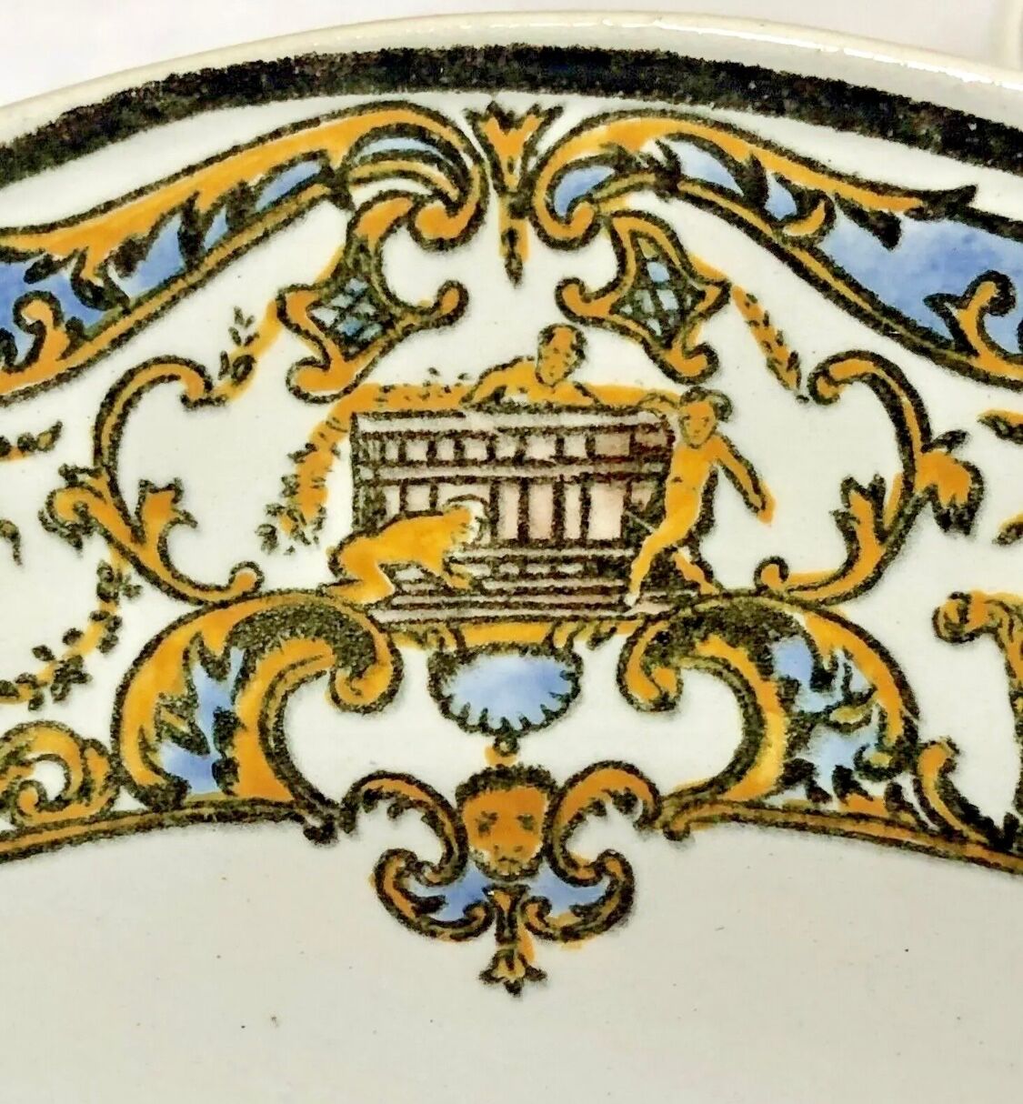 6 assiettes creuses Gien les enfants au pressoir Dionysos 1938/1960