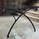 Wrought iron and glass dining table