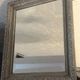 Antique bevelled mirror – Moulded wooden frame in anthracite 30/25 cm