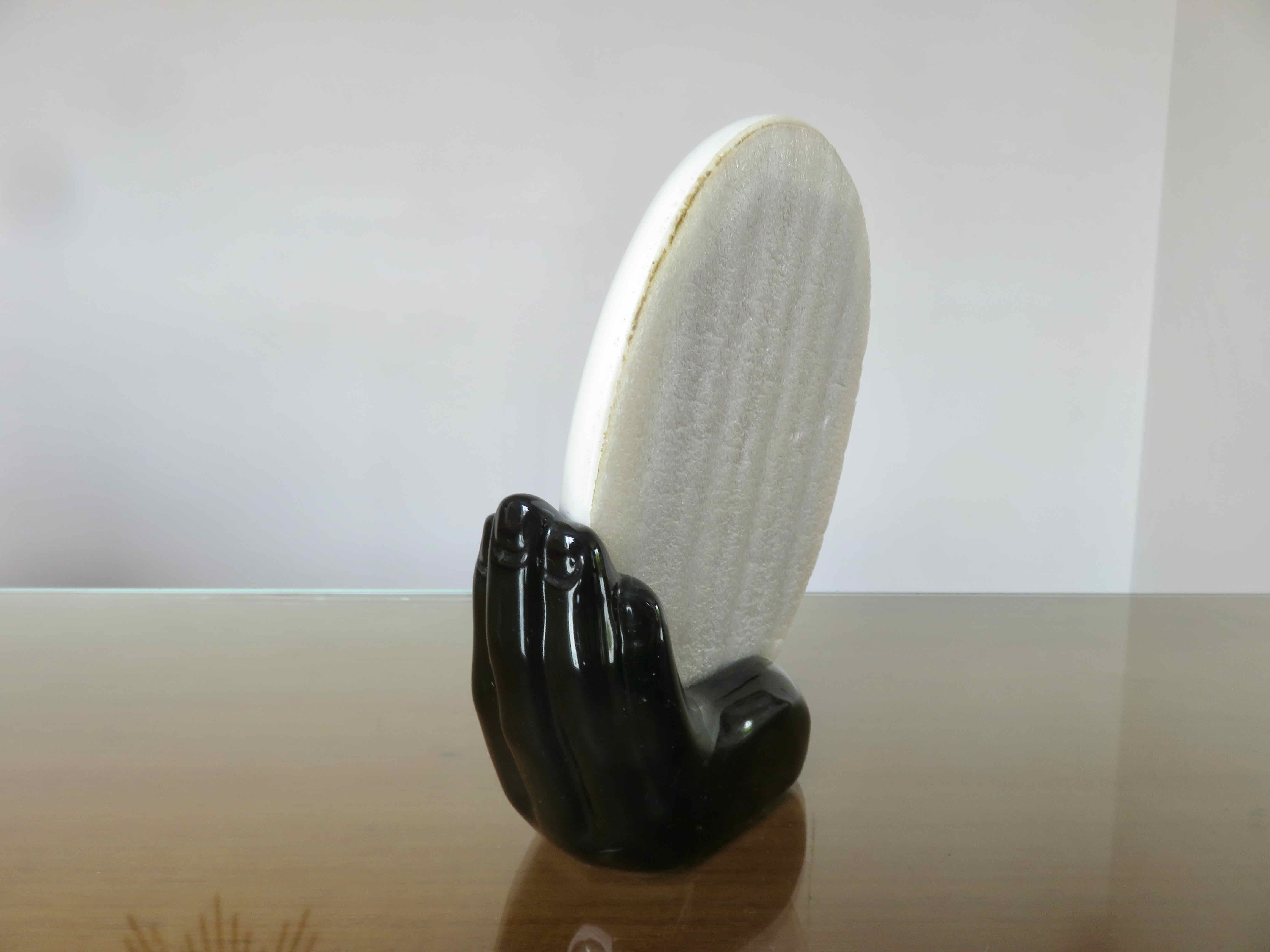 Ceramic mirror "hand holding mirror" 1980