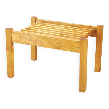 Mid-Century Ash Wood Plant Stand, Czechoslovakia, 1960s