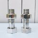 Salt shaker pepper mill silver metal bolt. vintage