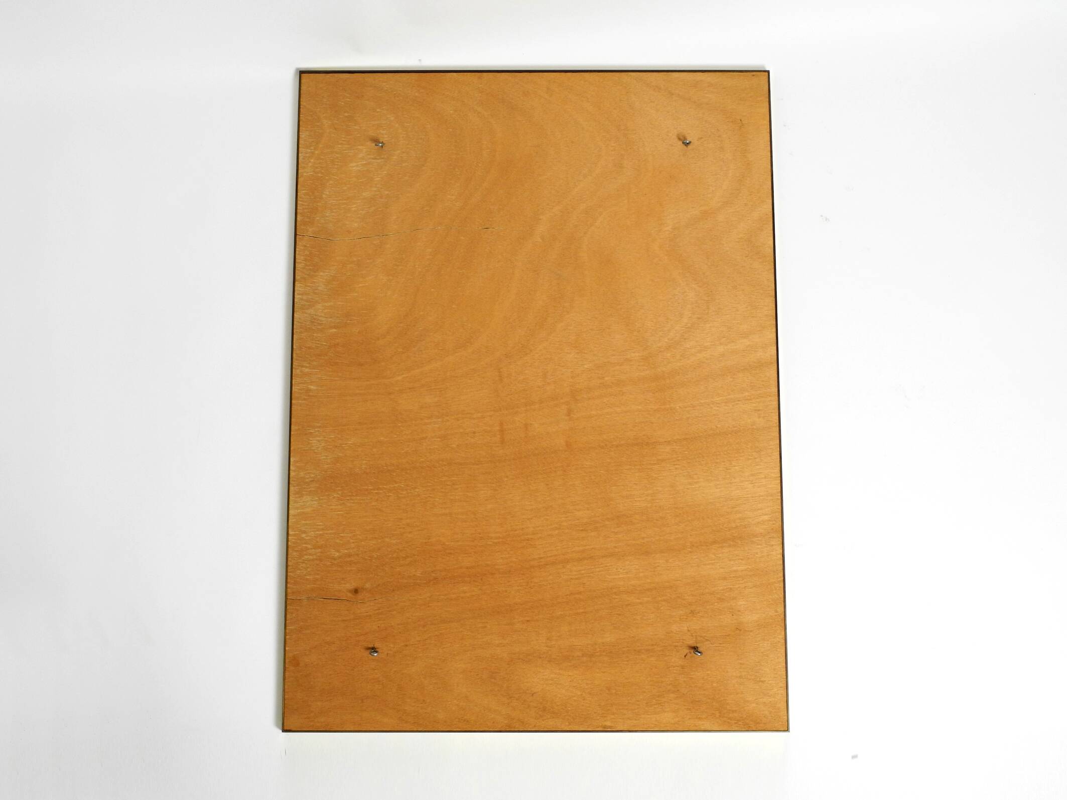 Large, exceptional 1970s brass wall mirror with diagonal mirror strips