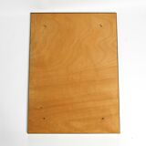 Large, exceptional 1970s brass wall mirror with diagonal mirror strips