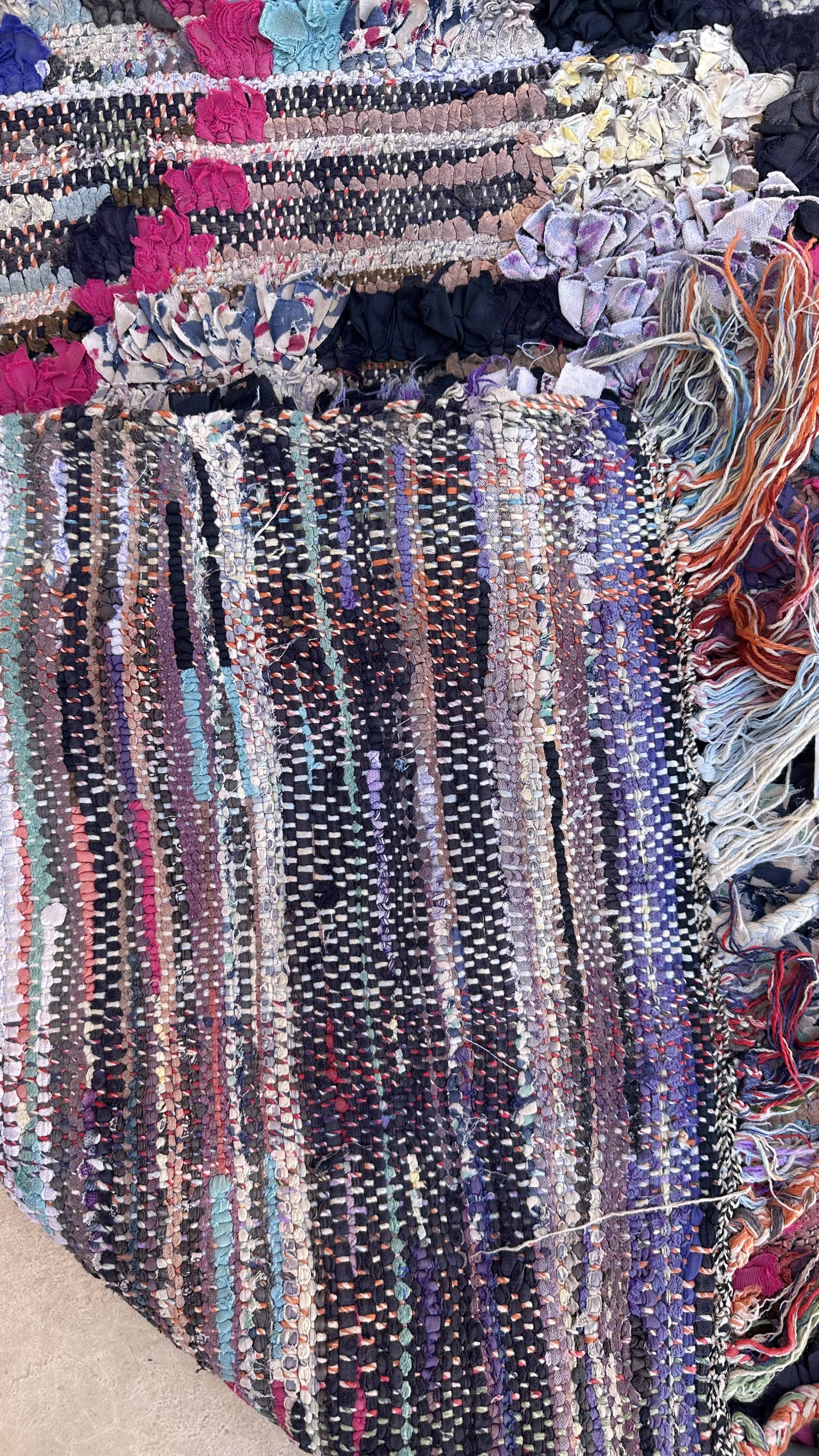 Moroccan carpet Boucherouite colored - 83 x 148 cm