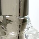 Transparent and Grey Sommerso Murano Glass Vase by Hora P