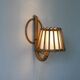 Lampe d’appliques du milieu du siècle en rotin crayon Reed, applique d’éclairage mural
