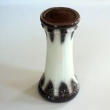 Mid Century flower column, plant stand, made of ceramic, brown/white, vintage from the 60s
