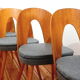 5 chaises, design. A. Suman, Tatra Nabytok, Tchécoslovaquie, années 60