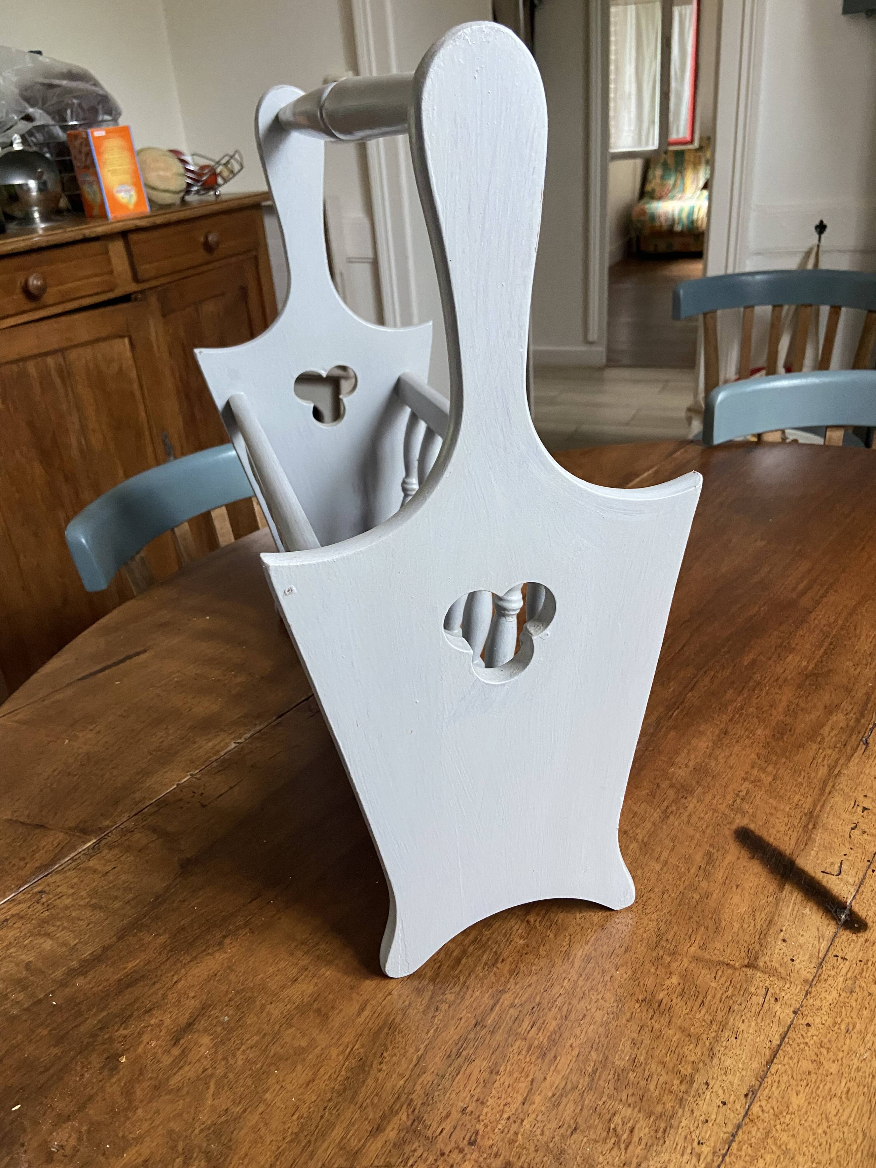 Antique vintage magazine rack