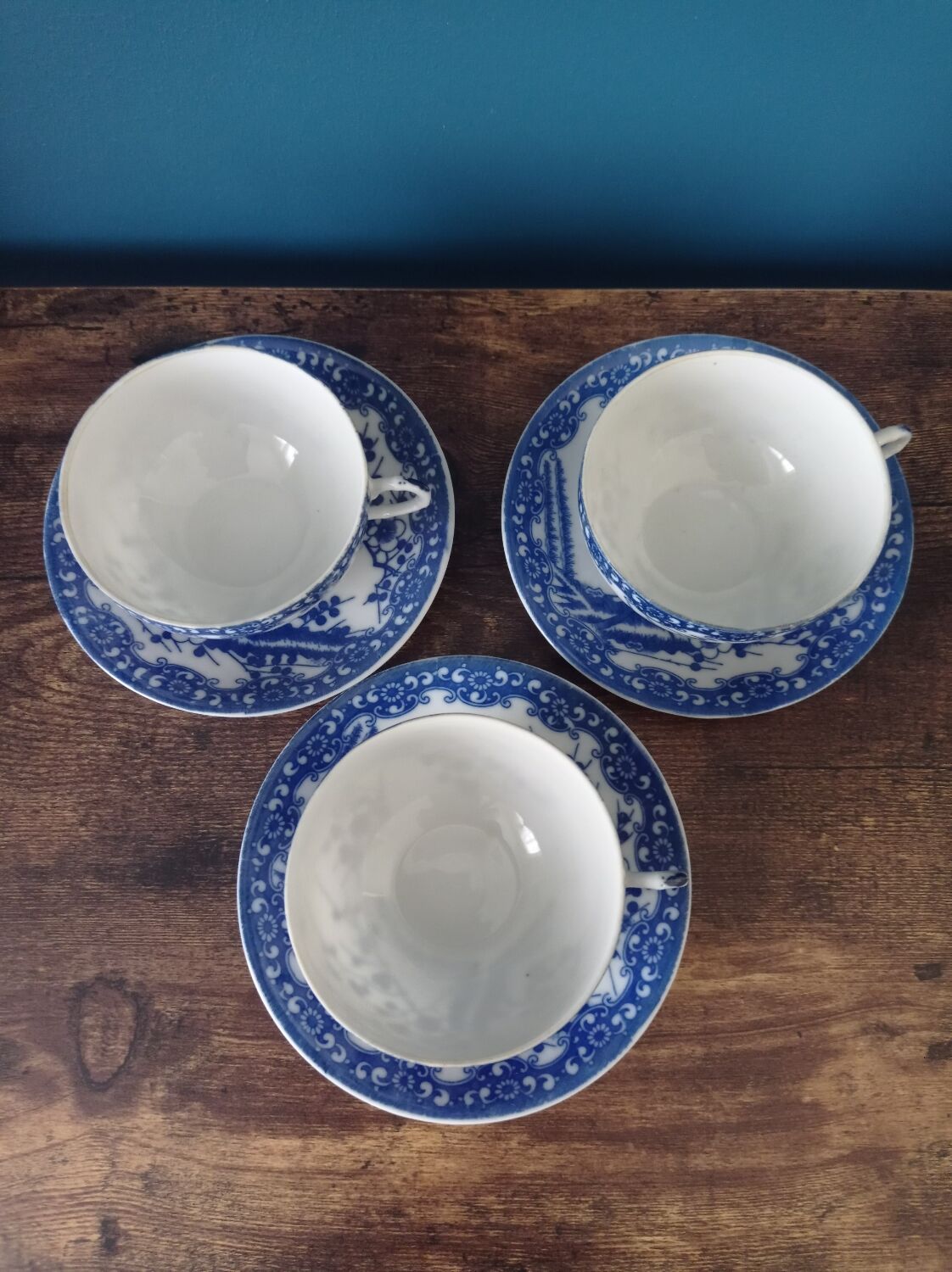 Fine porcelain tea cups from Japan