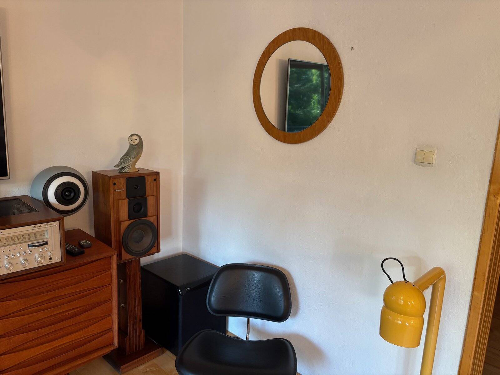 Minimalist brown mirror, 1960s