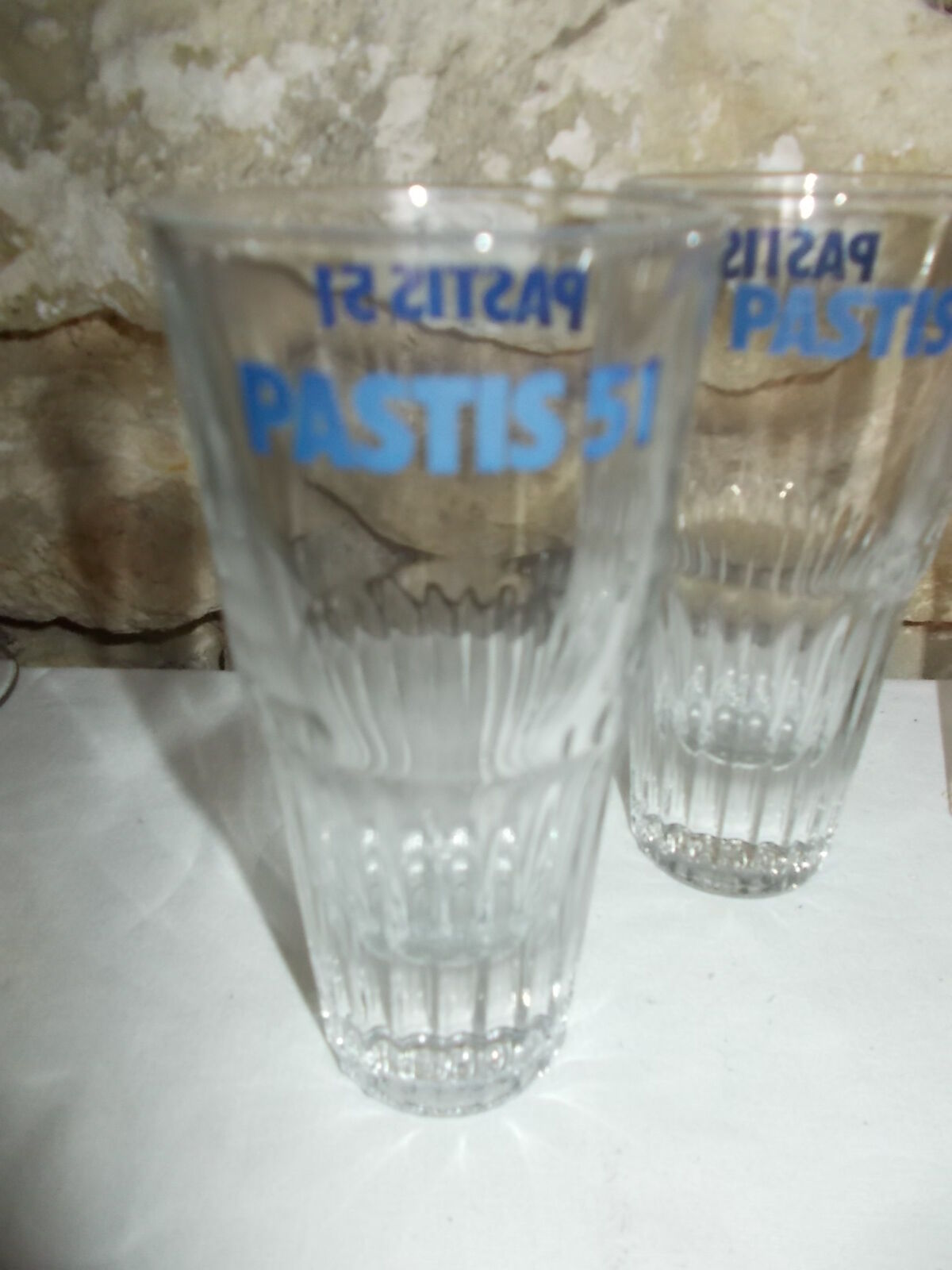 Lot 4 glasses pastis 51, advertising bistro