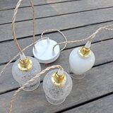 Cascade suspension with 3 tulip globes - unique creation
