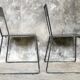 Pair of stackable metal chairs with sled feet - 1960