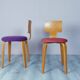 Ensemble de 2 chaises en contreplaqué par Cor Alons années 1950.