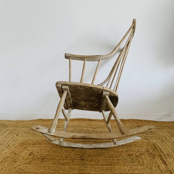 Paire de fauteuils à bascule vintage par Lena Larsson