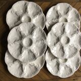 6 oyster plates manufacture of gien