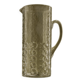 Vintage glass bubble-blown jug from the 1970s.