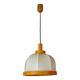"Cocoon" pendant light, resin and pine, Italy, 1970