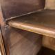 Vintage wooden display shelf/bookcase, shallow.