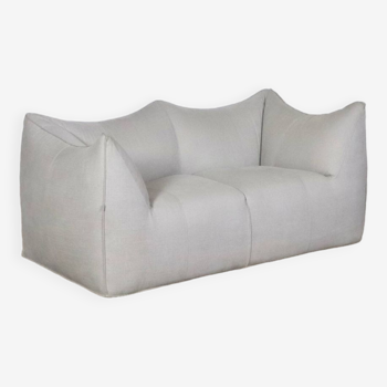 Le Bambole Sofa In Off White Linen By Mario Bellini For B&B Italia, 1970s