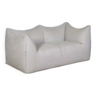 Le Bambole Sofa In Off White Linen By Mario Bellini For B&B Italia, 1970s