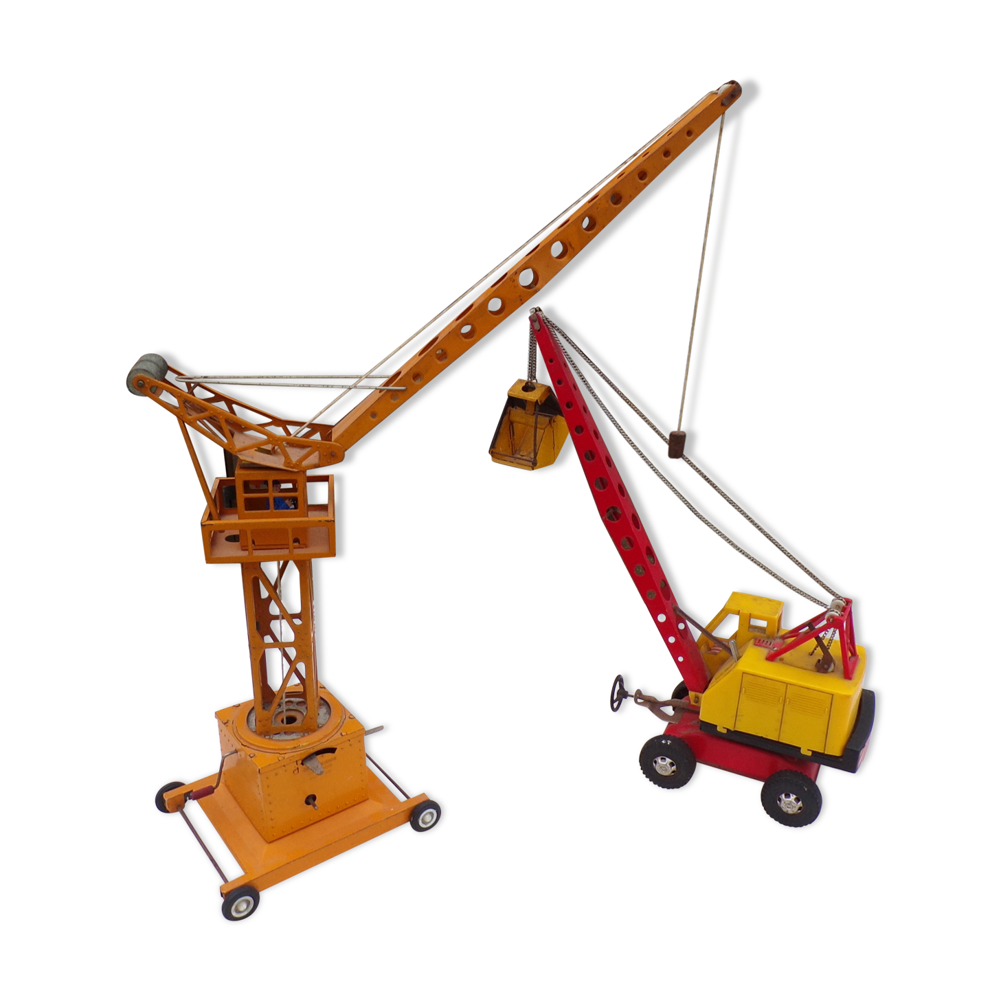 Toys old 2 cranes tole year 50