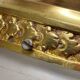 Suspension lamp in gilded bronze and frosted glass nineteenth century