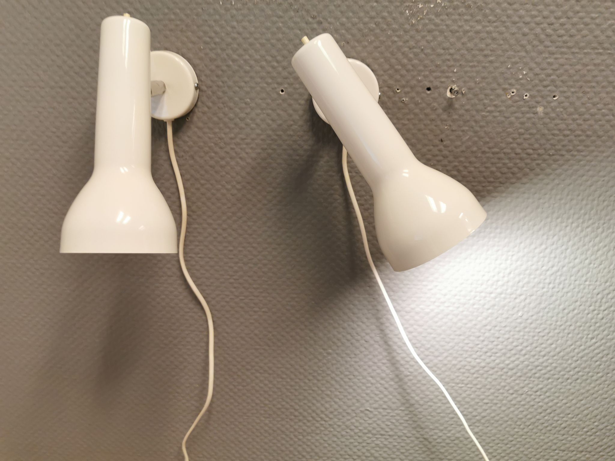 2 wall lamps, Schmidt's lampe design, Denmark early 1980s by Hans Schmidt