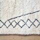 Ecru Moroccan rug with geometric patterns 200cm x 300cm