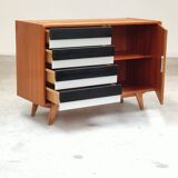 U-458 black and white sideboard by Jiri Jiroutek for Interier Praha
