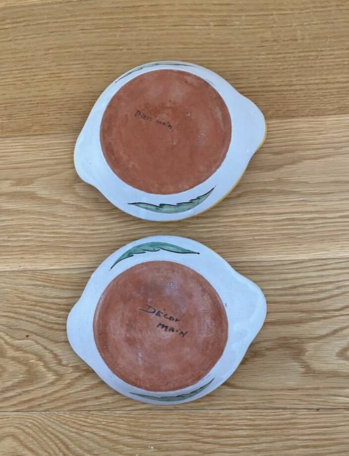 Set of 2 vintage Vallauris Aegitna plates