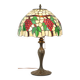 Art Deco Tiffany Style Table Lamp with Organic Base from the 1970s