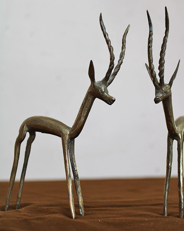 Brass gazelles
