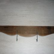 Porte manteaux en bois 4 patères fleurs gris