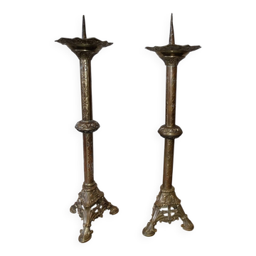 Antique brass candelabrum
