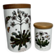 Portmeirion, two English porcelain spice jars circa 1970