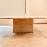 Square travertine coffee table